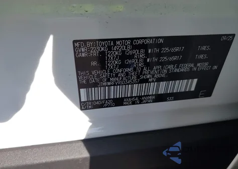 2025 Toyota Rav4 Hybrid Xle z USA, uszkodzony, nr VIN JTMRWRFV9SD345357